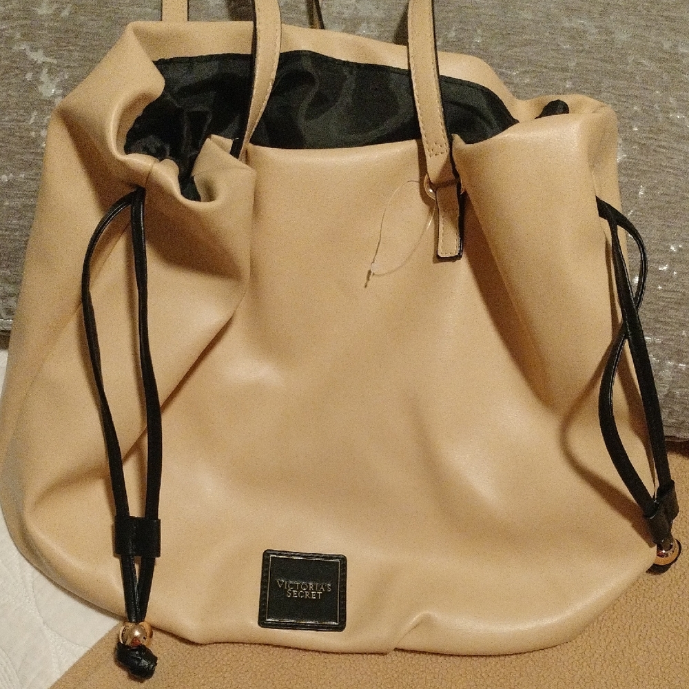 Victoria's Secret Beige and Black Tote